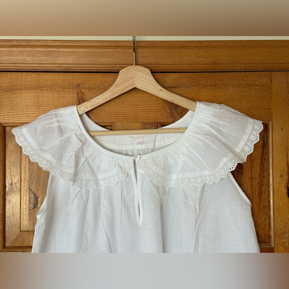 NWOT If Only If Eponine Blouse in white size XS Small - Picture 11 of 16